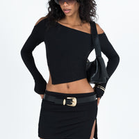 Jalis One Shoulder Set Black