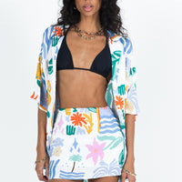 Caraliia Mini Skirt Blue Multi