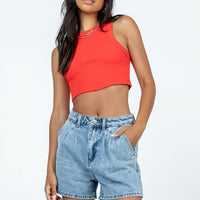 Oxford Tailored Denim Shorts