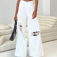 Chavez Wide Leg Jeans White Denim