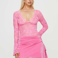 Donelli Asymmetric Mini Skirt Pink