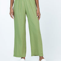 Louis Linen Blend Pants Light Green