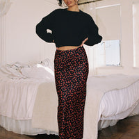 Jodie Maxi Skirt Black Floral