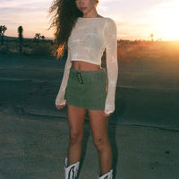 Iconic Cargo Mini Skirt Khaki