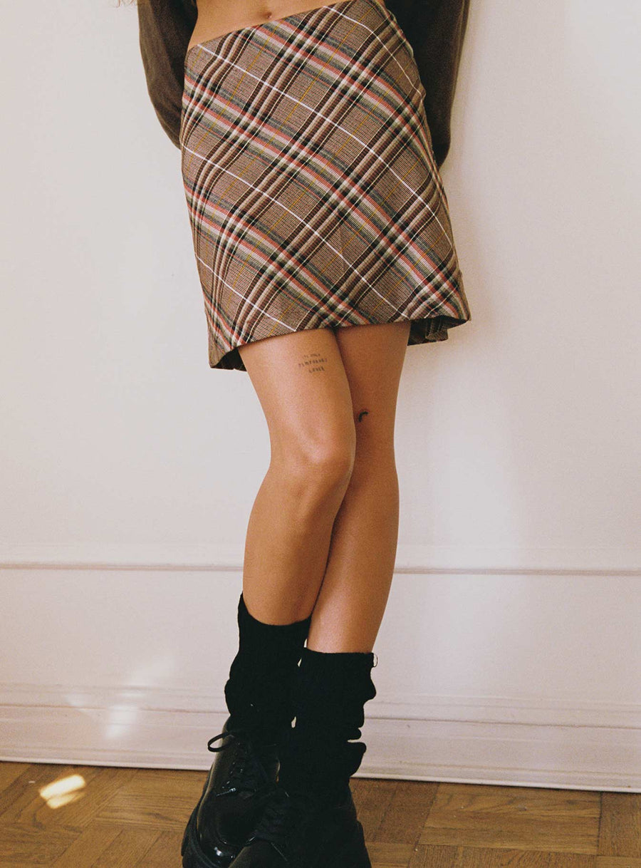 Darwin Mini Skirt Brown multi