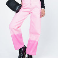 Cameran Straight Leg Denim Jeans Pink