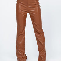 Perama PU Pants Brown