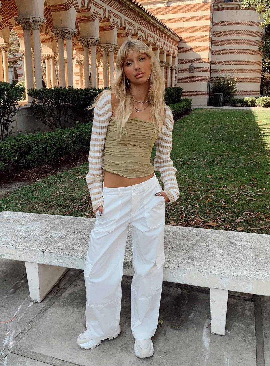 Ayla Linen Pants White