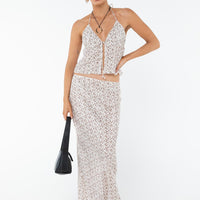 Chickadee Maxi Skirt Cream Floral