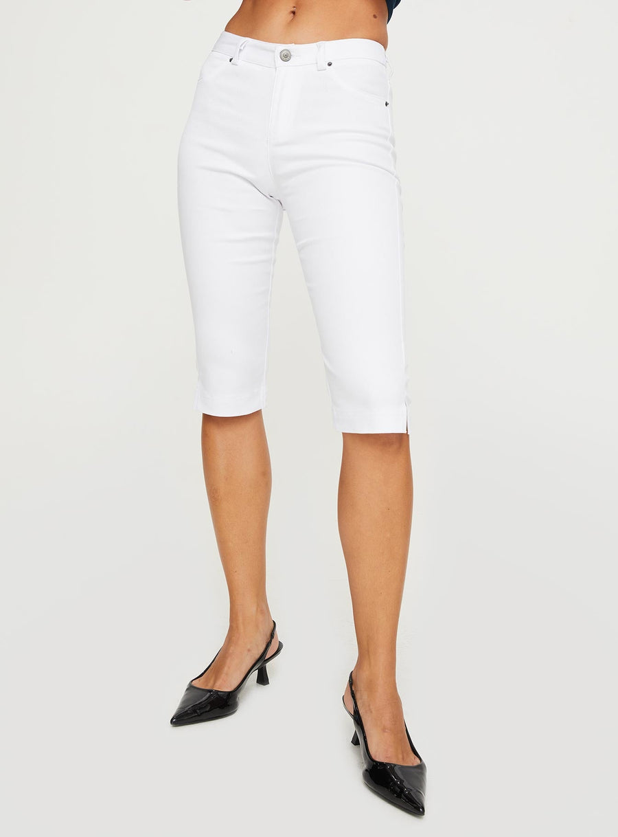 Meet Me Capri Pants White
