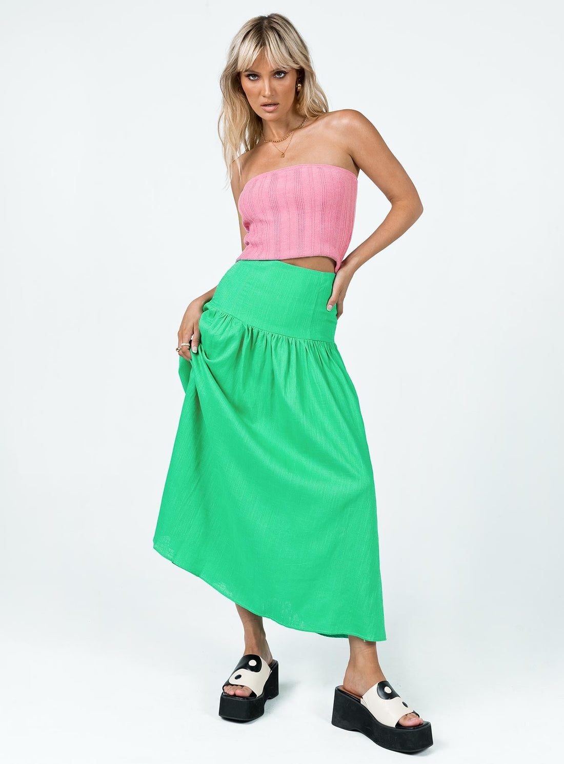 Carol Maxi Skirt Green