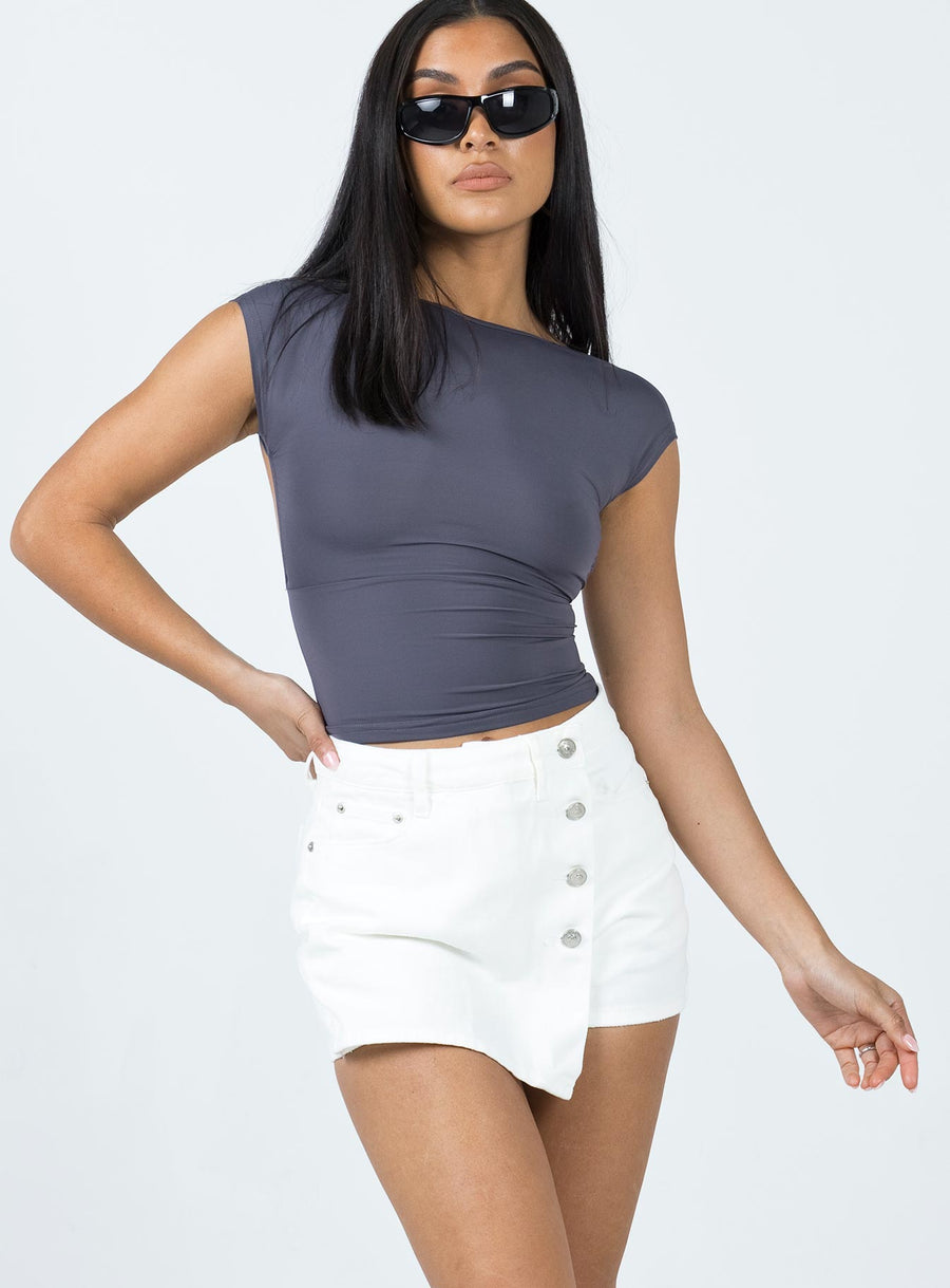 Thronton Denim Shorts White