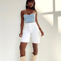 Get It Shorts White Denim