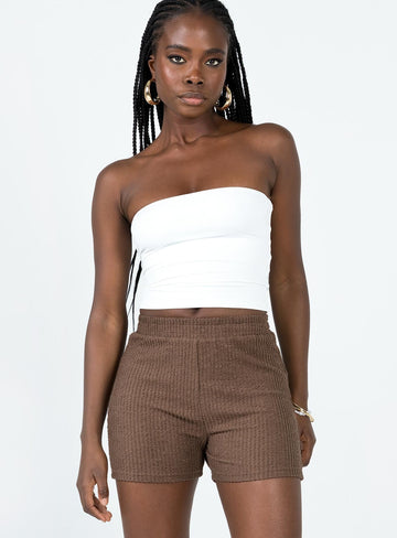 Jaynee Knit Shorts Brown