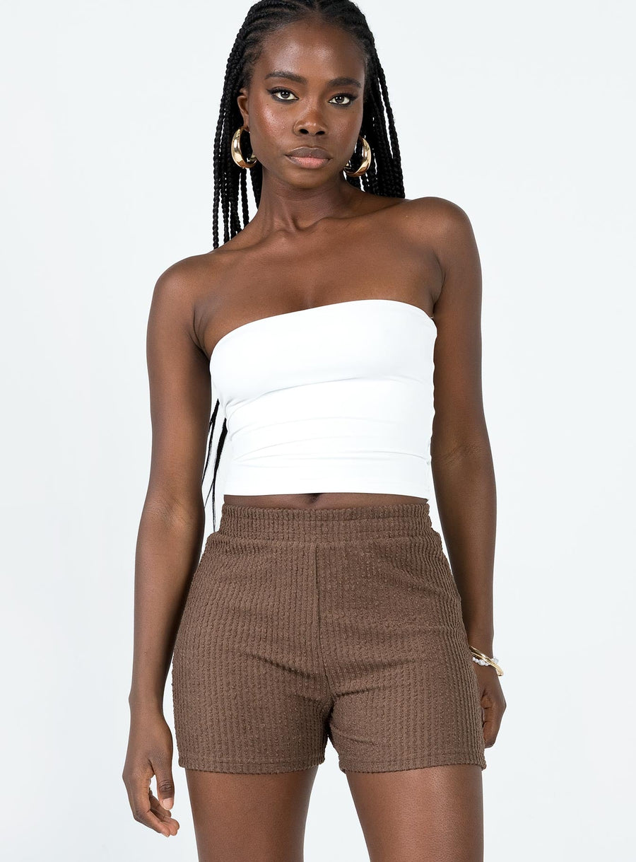 Jaynee Knit Shorts Brown