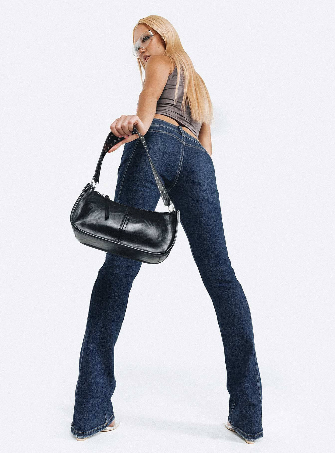 Rourke Low Waist Jeans Dark Wash Denim