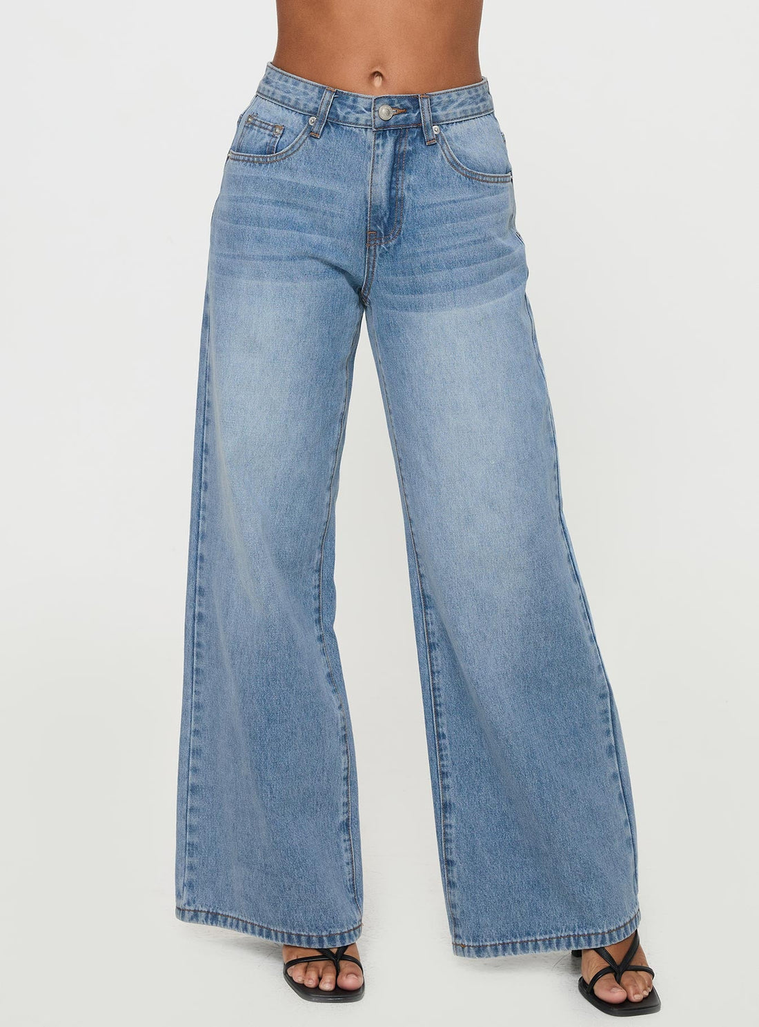 Colemane Mid Rise Denim Jeans Angel Blue Petite