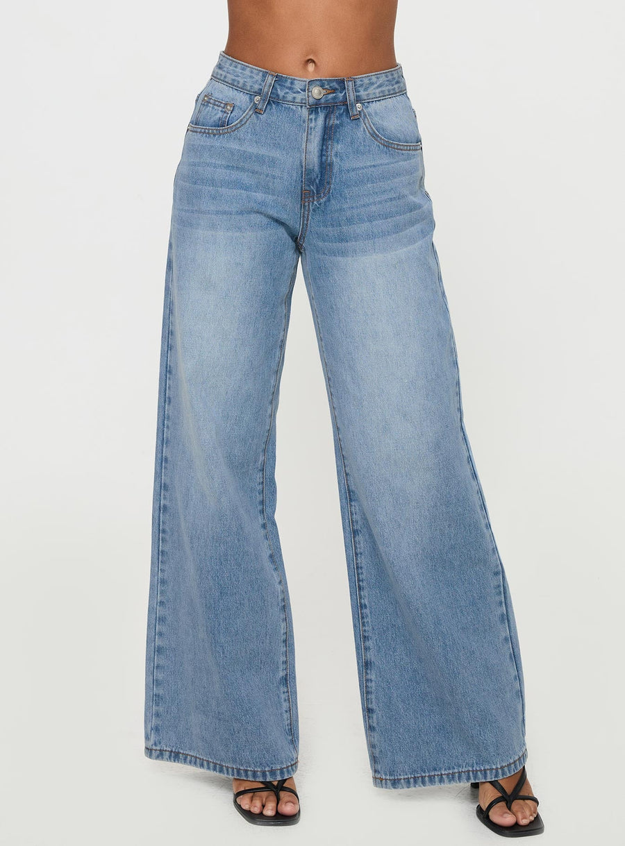 Colemane Mid Rise Denim Jeans Angel Blue Petite