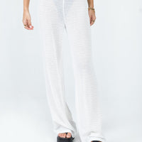 Santa Monica Knit Pants White