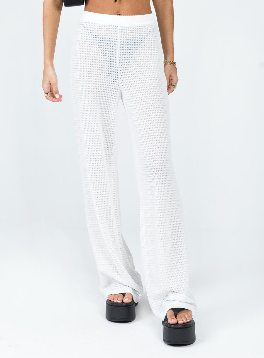 Santa Monica Knit Pants White