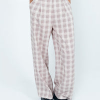 Mulholland Pants Beige Plaid