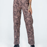 Dameela Straight Leg Jeans Brown