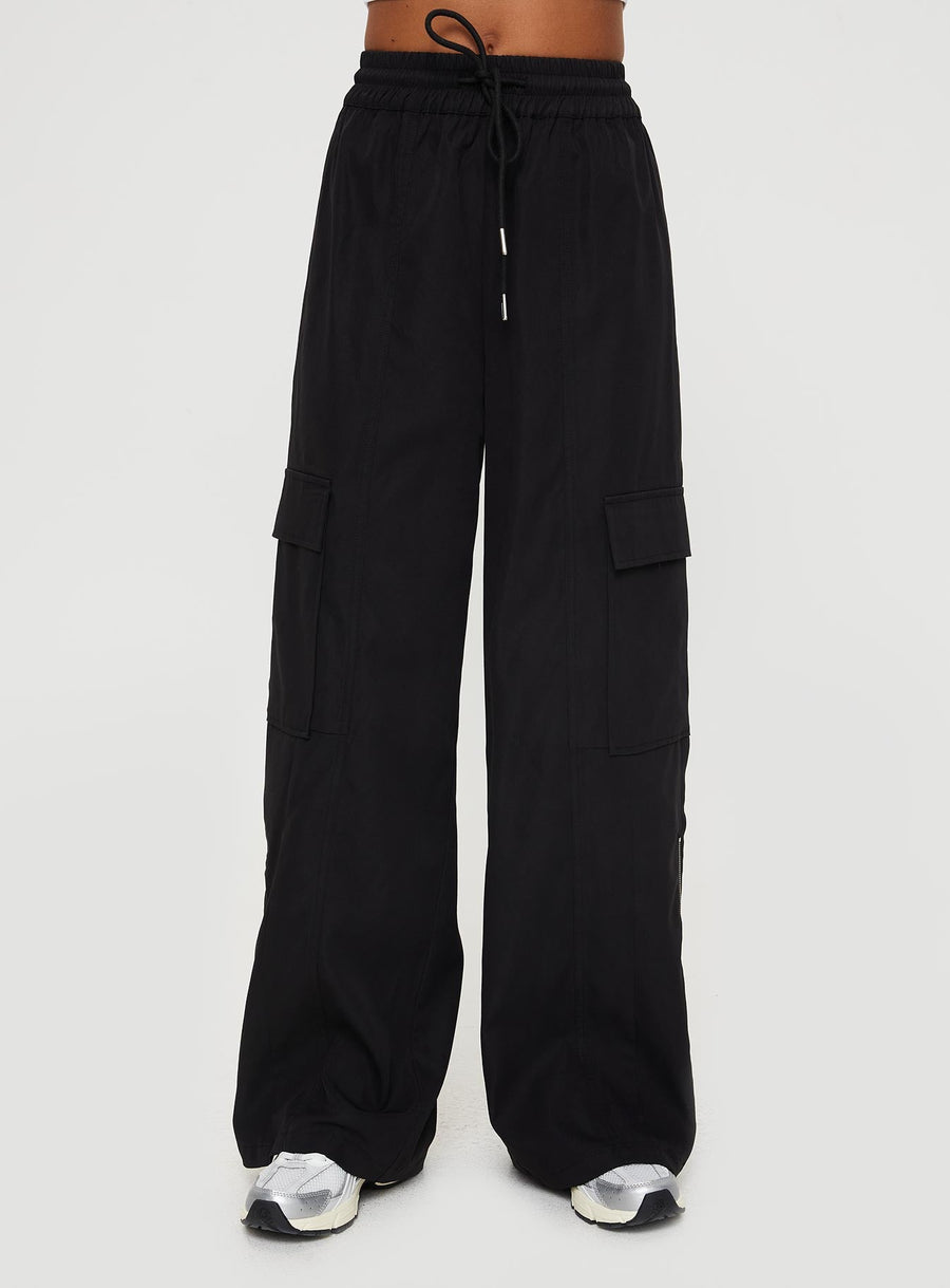 Presson Cargo Pants Washed Black