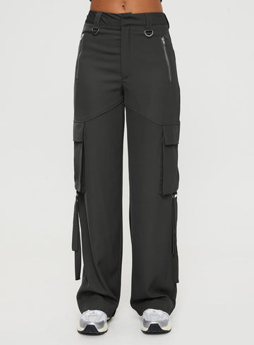 Matcha Silky Utility Cargo Pants Slate