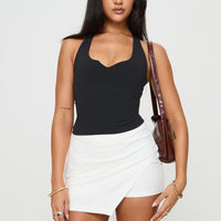 Maceline Wrap Front Skort White