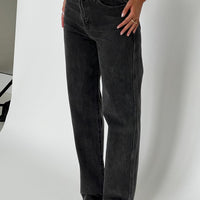 Karlina High Rise Straight Leg Jeans Charcoal