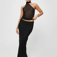Devon Maxi Skirt Licorice