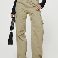 Paige Mid Rise Cargo Jean Sage
