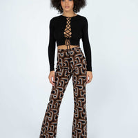 Motel Zoven Trouser Tonal Interlink Black