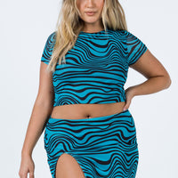 Bold Move Mini Skirt Teal