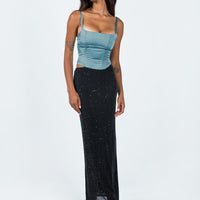 Harriette Maxi Skirt Black Lurex