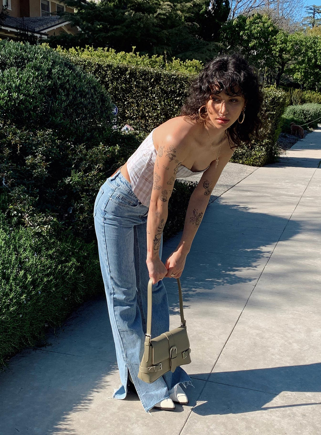 Camilu Split Hem Jeans Denim