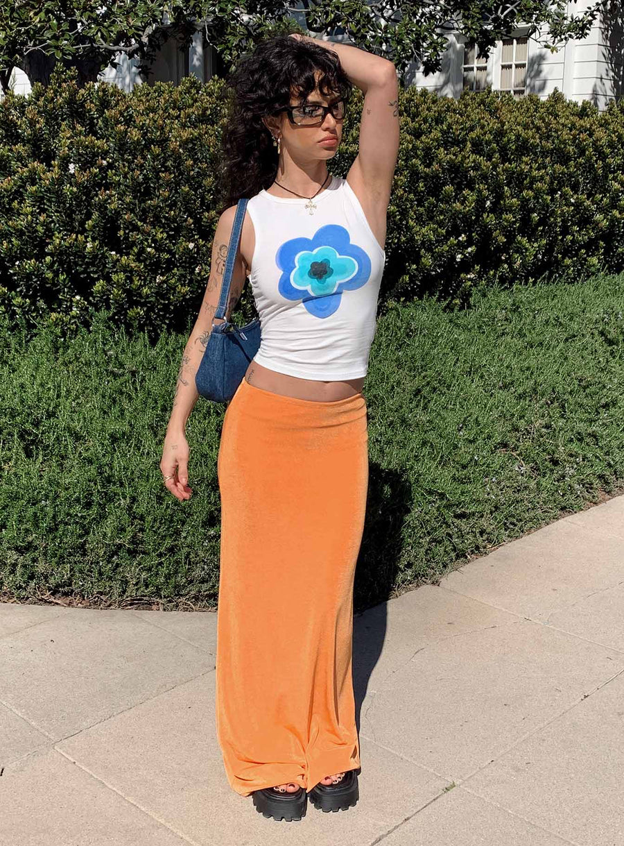 Harriette Maxi Skirt Orange