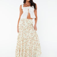 Miriah Maxi Skirt Cream Floral