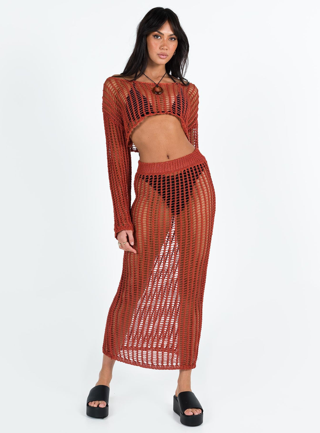 Florence Maxi Skirt Sienna Red