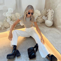 Shanelle Straight Leg Jean White