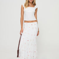 Breezewood Maxi Skirt White