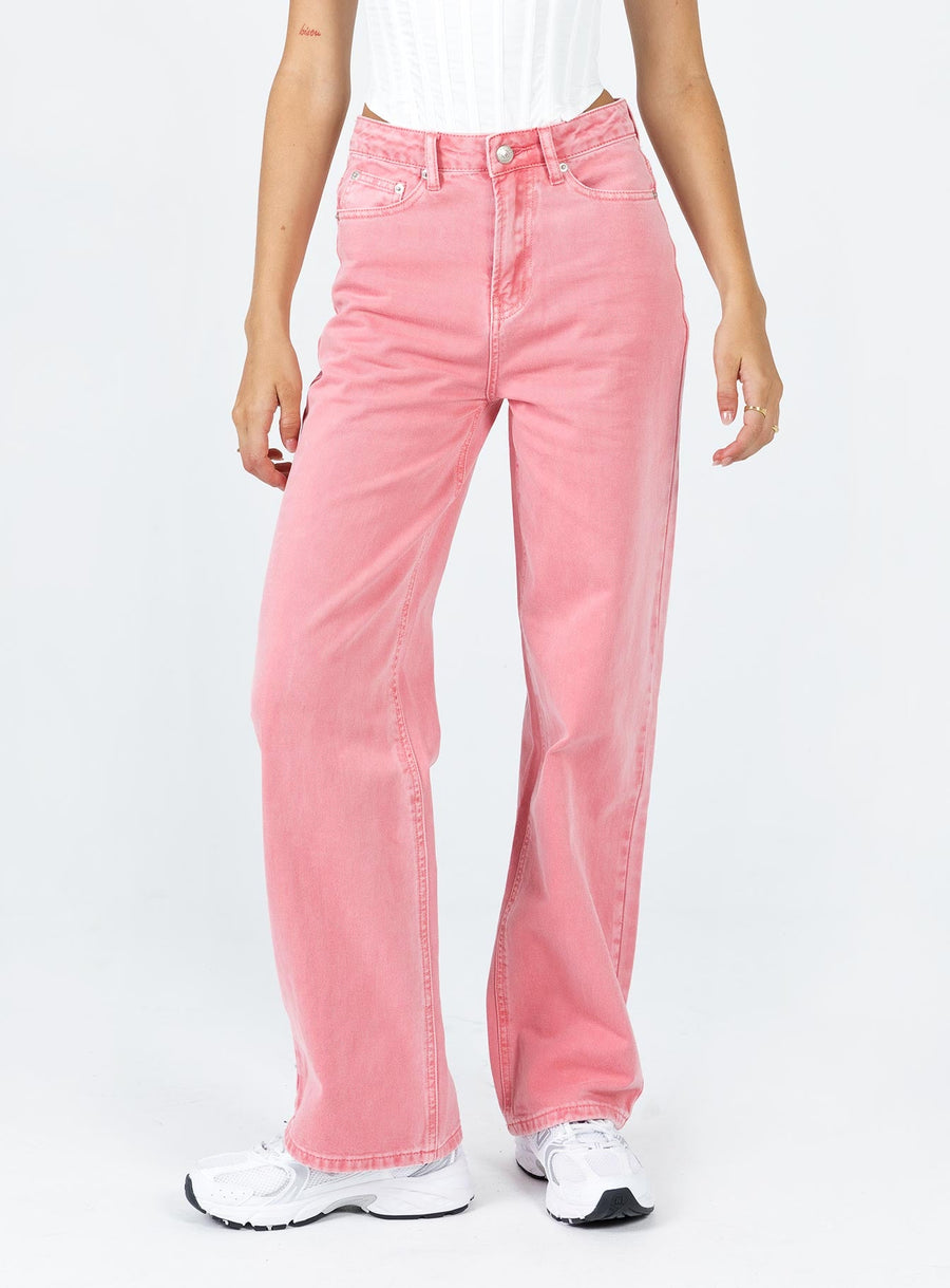 Regina Mom Denim Jean Pink