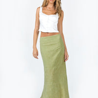 Raven Mid Rise Skirt Sage