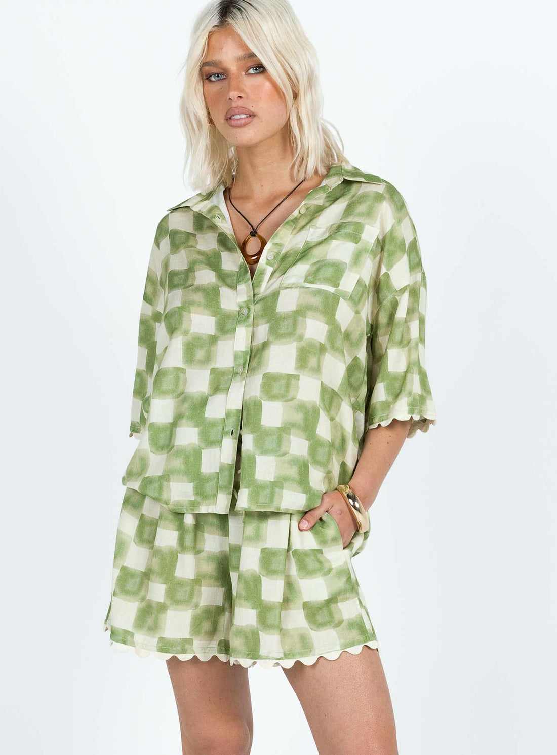 Franke Checkerboard Set Green / Beige