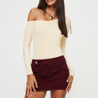 Brinnley Mini Skirt Burgundy