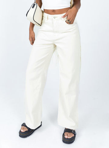Hailie Denim Jeans Cream