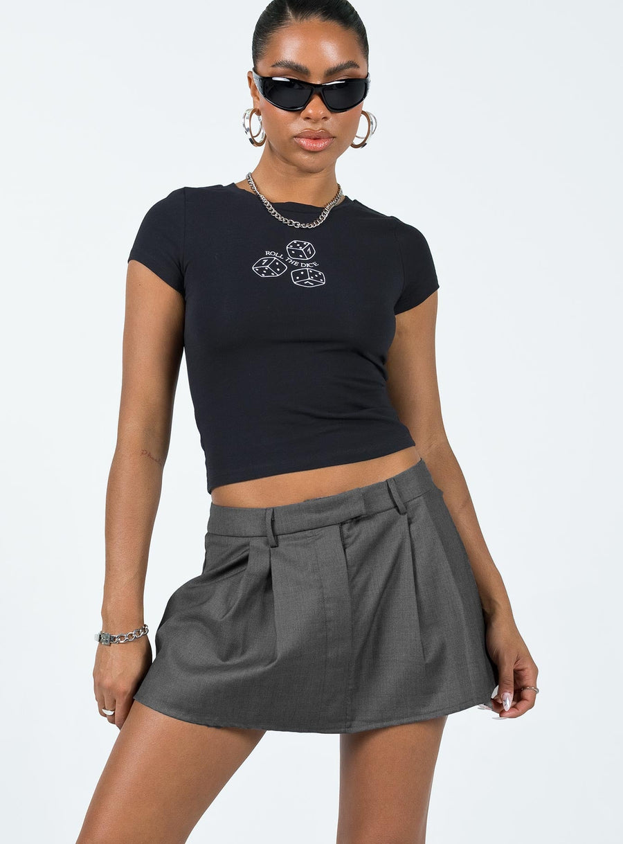 Collier Mini Skirt Slate