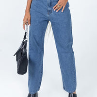Palais Mom Jeans Mid Wash Denim