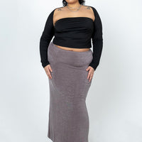 Harriette Maxi Skirt Slate Grey Curve