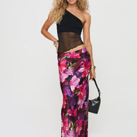Joder Maxi Skirt Purple Floral